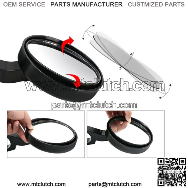 Motor Rear View Side Mirrors Adjustable For 1.75 Inch UTV ATV Bad Boy MTV - Image 3