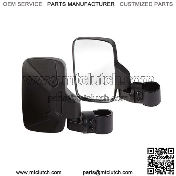 UTV Side Mirrors, UTV Mirrors for 1.75"/2" Roll Bar Heavy-Duty Aluminum Rear View Mirror Adjustable Bracket for Off-Road, Polaris Rover/RZR, Yamaha Rhino, Gatorade, Honda Pioneer, Kawasaki (1.75??/2??) - Image 2