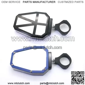 Motorcycle Rear View Mirrors Beach Buggy All Terrain Mirror Motorcycle Reflector 1.75/2 Universal For ATV/UTV Mirrors Blue