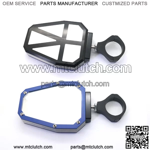 Motorcycle Rear View Mirrors Beach Buggy All Terrain Mirror Motorcycle Reflector 1.75/2 Universal For ATV/UTV Mirrors Blue