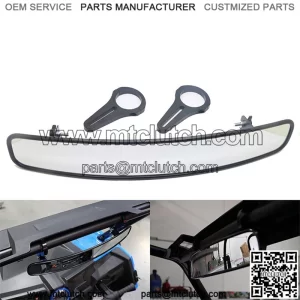 REAR VIEW MIRROR FIT FOR POLARIS RZR ATV UTV 1.75" CLAMPS 15" WIDE ANGLE MIRRORS