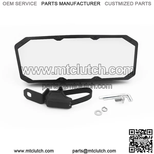10.5" x 3.75" Rear View Mirror, High-Definition Race Convex Mirror, ABS housing & Tempered Glass Center Mirrors Compatible with 2015+ Polaris Ranger 570 900 XP 1000/Crew & Can Am Defender - Image 3