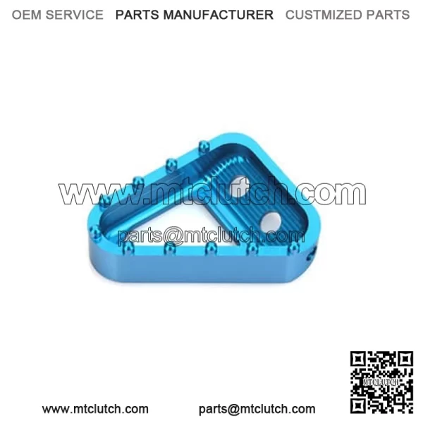 Billet Aluminum Motorcycle Rear Brake Pedal Step Plate - Image 3