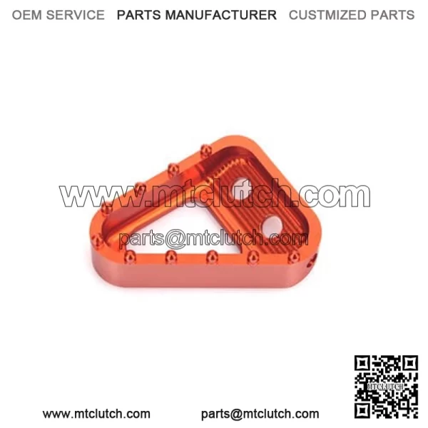 Billet Aluminum Motorcycle Rear Brake Pedal Step Plate - Image 4