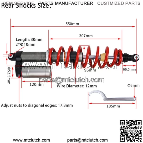 STAGE 4 FRONT & REAR AIR SHOCKS ABSORBER FOR POLARIS RZR S 800 2009-2014 UTV - Image 4