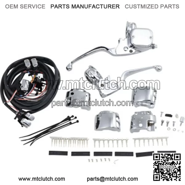 Chrome Handlebar Hand Controls Switches Dual Disc 11/16 Kit Harley Touring 96-07 (For: Harley-Davidson)