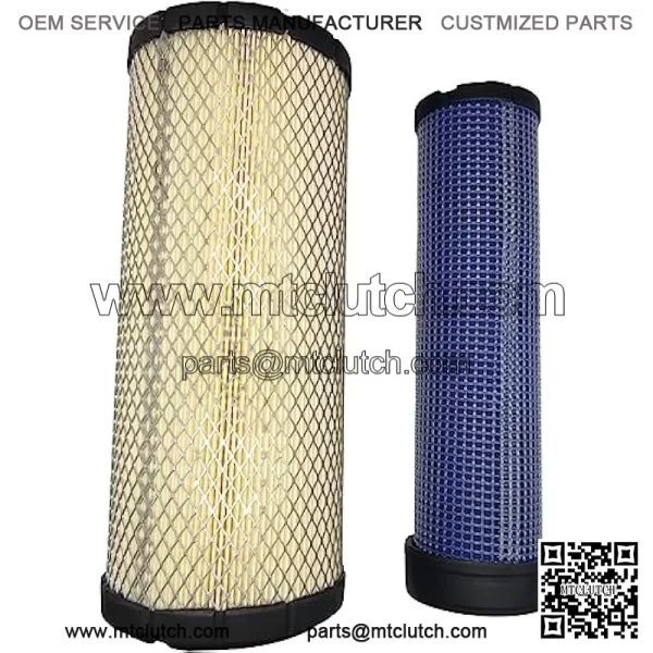 Air Filter Inner Outer Set Compatible with John Deere RE68048 RE68049 Tractor 3120 3320 3520 4105 3720 5105 5200 5203 5205 5210 5300 Wix 46489 46490