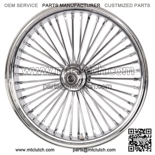 ACM 21 x 3.5 46 Fat Daddy Spoke Front Wheel Chrome Rim Harley Touring Softail SD (For: Harley-Davidson)