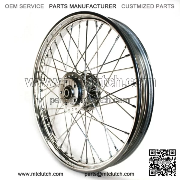 Chrome 21 2.15 40 Spoke Narrow Front Wheel Rim Evo Harley Sportster Dyna XL FXR (For: Harley-Davidson)
