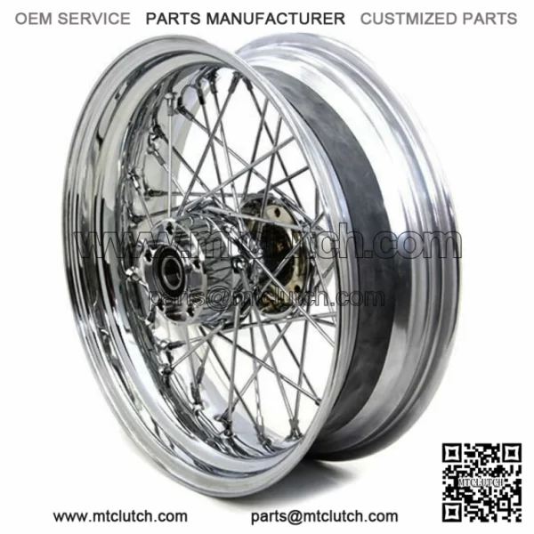 Chrome 40 Spoke 16" x 5" Rear Wheel Rim Harley 08-2020 Sportster Wide Tire Kit (For: Harley-Davidson)