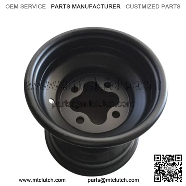 9" Rear Wheel 4x110 Hole Size Model: 110BBlack Powder Coat - Image 2