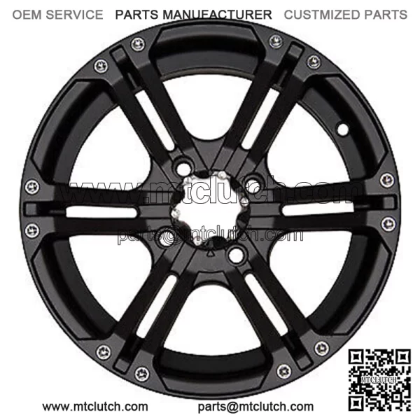 SS212 ATV Wheels/Rims Black 12" Sportsman RZR Ranger For: Polaris