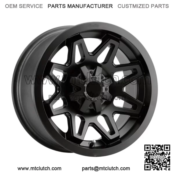 Vision UTV 416 Seven 14x7 4x156 +2.5mm Matte Black Wheel Rim 14" Inch For: Polaris
