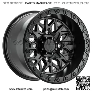 Set of 4 UTV H133 Glamis 15x8 4x156 Satin Black Wheels Rims 15" Inch For: Polaris
