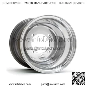 Polished ATV Rear Wheels Rims PAIR 10" 10x8 3+5  4/4 Bolt Pattern For: Polaris