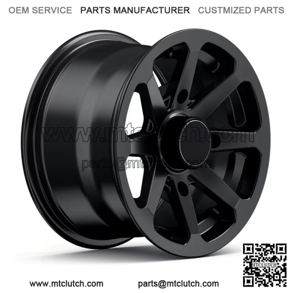 12" RT102 12x7 4x156 ATV Wheels Rims, 4+3 offset, Includes 3/8"x24 Nuts For: Polaris
