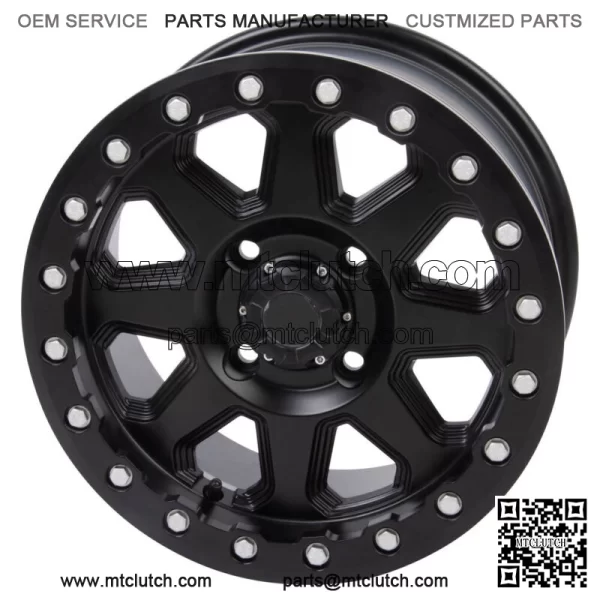 Tusk Beadlock Wheel 14x7 5.0 + 2.0 Matte Black 4/156 Lug Pattern For: Polaris