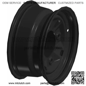 Polaris Off Road Rim, 12 x 6, Black, Genuine OEM Part 1523395-067, Qty 1