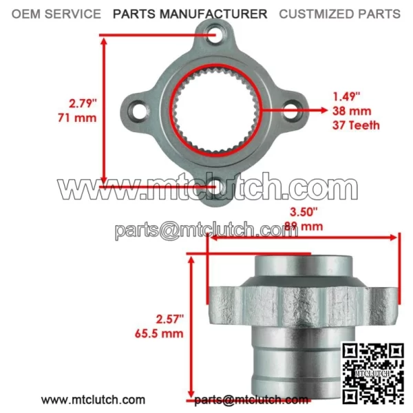 Rear Brake Rotor Hub For Yamaha Raptor 700 700R YFM700 YFM700R 2006-2022 (For: Yamaha Raptor 700) - Image 2