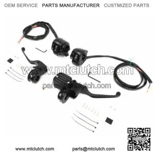 Black Handlebar Controls Hand Lever Set Control Kit Single Disc Switches Wiring (For: Harley-Davidson)