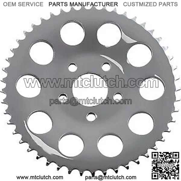 1210-0607 Chrome Rear Wheel Sprocket 49 tooth