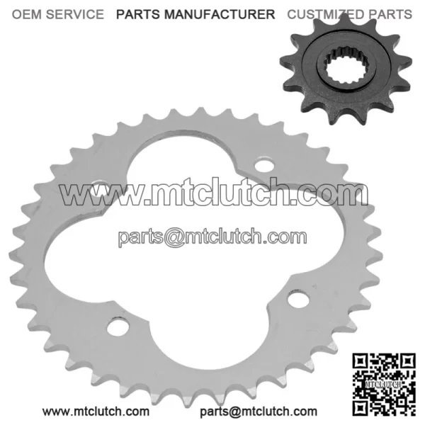 Front & Rear Sprockets Kit for Honda TRX450R TRX450ER 2006-2014 (For: Honda) - Image 5