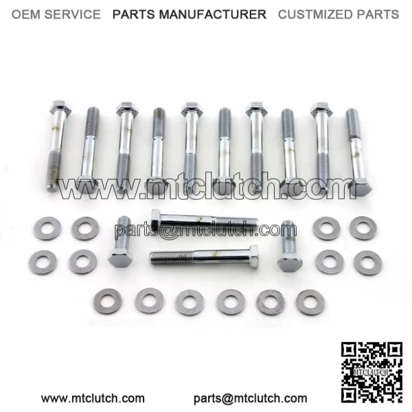 Colony Rocker Box Head Screw Kit Chrome Harley Ironhead Sportster XL XLH 1957-76 (For: Harley-Davidson)