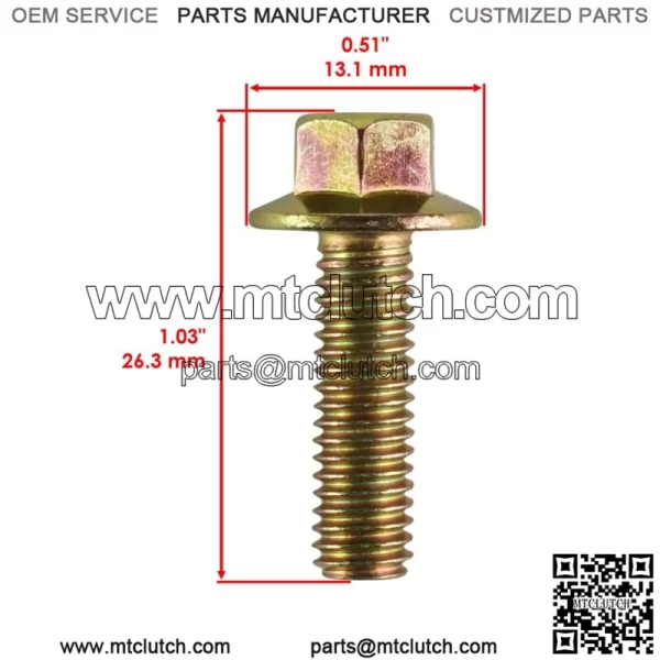 10x Flanged Head Clutch Bolt M6x20 for Polaris Sportsman 570 6x6 2018 2019-2021 For: Polaris Sportsman 570 - Image 2