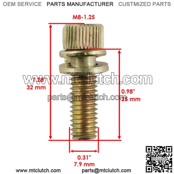 4 Exhaust Manifold Bolts Studs Screw for Polaris Sportsman 570 EFI EPS 2014-2016 For: Polaris Sportsman 570 - Image 2