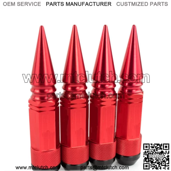SICKSPEED 4 PC RED KED ALUMINUM 108MM 3PC LUG NUTS POLARIS ATV 3/8X24 N31 For: Kawasaki Teryx4 800