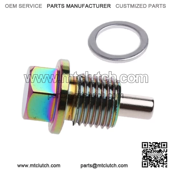 M14*1.5 Aluminum Magnetic Colorful Oil Drain Plug Bolt Sump Nut 3.7cmx2cm Parts (For: More than one vehicle)