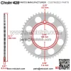 Drive Chain & Sprockets For Kawasaki KLX140 2008-2024 428 Pitch 122 Link - Image 3