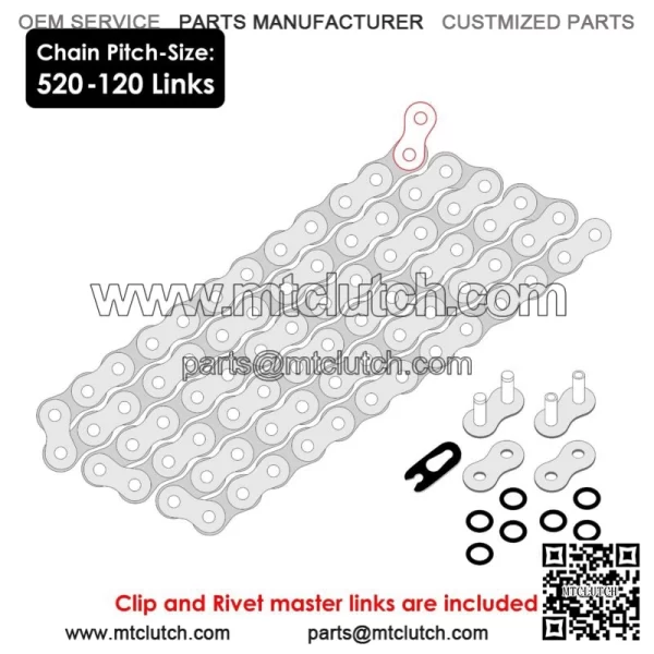 Red O-Ring Drive Chain & Sprockets for Yamaha Raptor 700 YFM700R 2006-2016 (For: Yamaha Raptor 700) - Image 2
