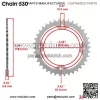 Drive Chain & Sprockets Kit for Yamaha Raptor 700 YFM700R 2006 2007 2008-2016 (For: Yamaha Raptor 700) - Image 4