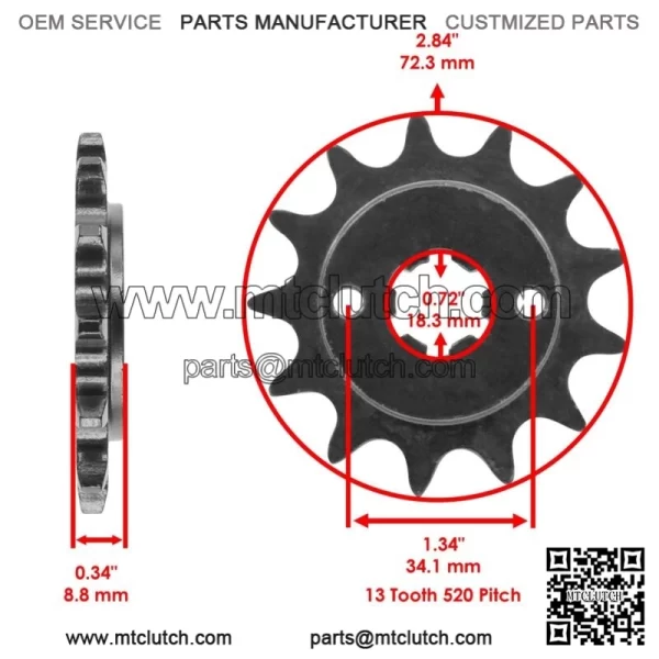 O-Ring Drive Chain & Sprockets Kit for Yamaha Blaster 200 YFS200 1988-2006 (For: Yamaha YFS200) - Image 2