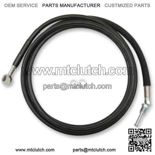 80 1/8" Black Vinyl +10 Extended Hydraulic Clutch Cable Harley Touring FLH 17+ (For: Harley-Davidson)