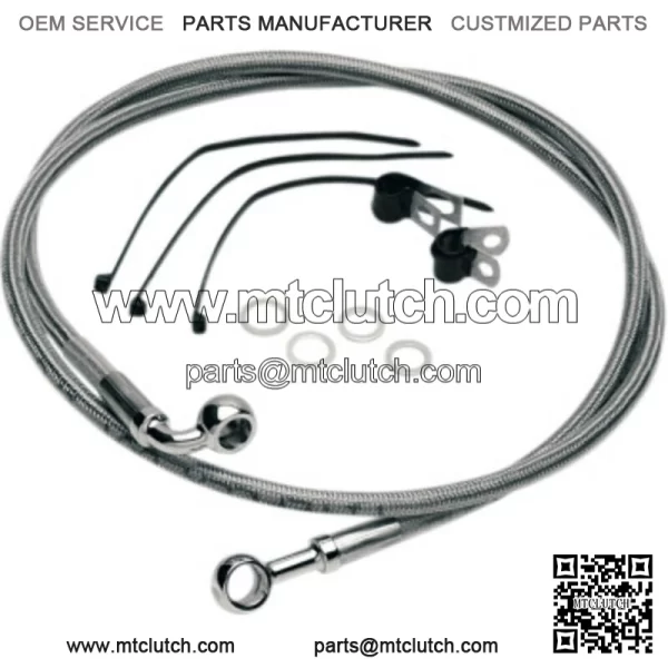 46 7/8" Stock Braided Stainless Brake Upper Line Kit Harley Dyna 84-05 Softail (For: Harley-Davidson)