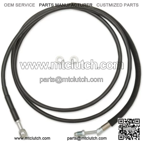 76 1/8" Black Vinyl +4 Extended Hydraulic Clutch Cable Harley Touring FLH 17+ (For: Harley-Davidson)