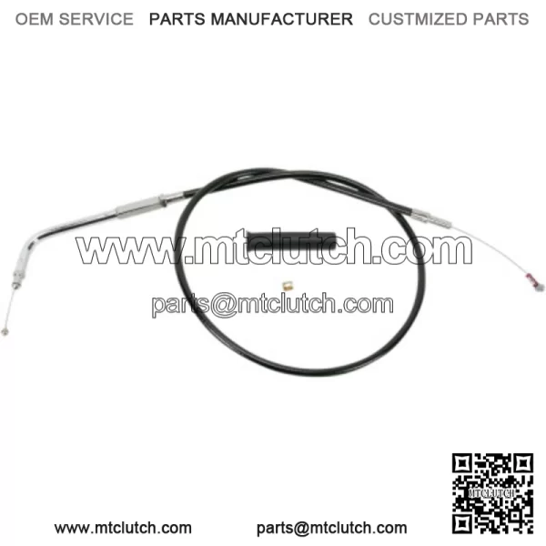 Black Vinyl Idle Cable 42 1/2" 90 Degree 4 3/4" Travel Harley 96-17 Big Twin Cam (For: Harley-Davidson)