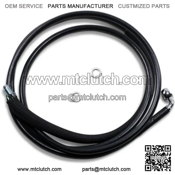 74 1/8" Black Vinyl +4 Extended Hydraulic Clutch Cable Harley Touring 17+ FLTRX (For: Harley-Davidson)