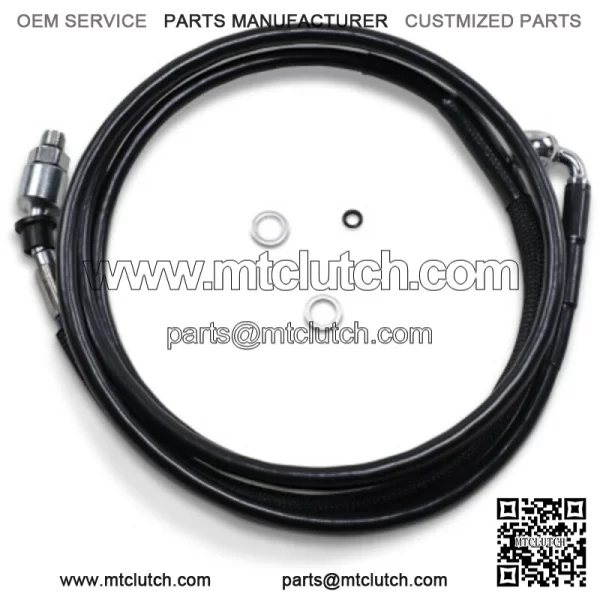 78 1/8 Black Vinyl +8 Extended Hydraulic Clutch Cable Harley Touring 15-16 FLTRX (For: Harley-Davidson)