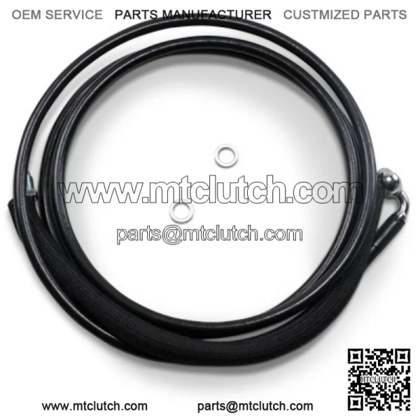 78 1/8" Black Vinyl +8 Extended Hydraulic Clutch Cable Harley Touring 17+ FLTRX (For: Harley-Davidson)