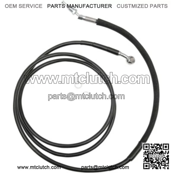 76 1/8" Black Vinyl +6 Extended Hydraulic Clutch Cable Harley Touring 17+ FLTR (For: Harley-Davidson)