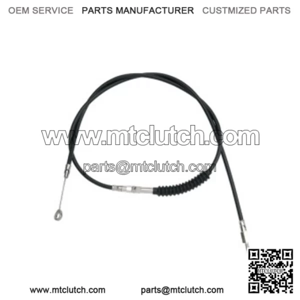 74 11/16" Black Vinyl Extended Length Clutch Cable Harley Softail Dyna Touring (For: Harley-Davidson)