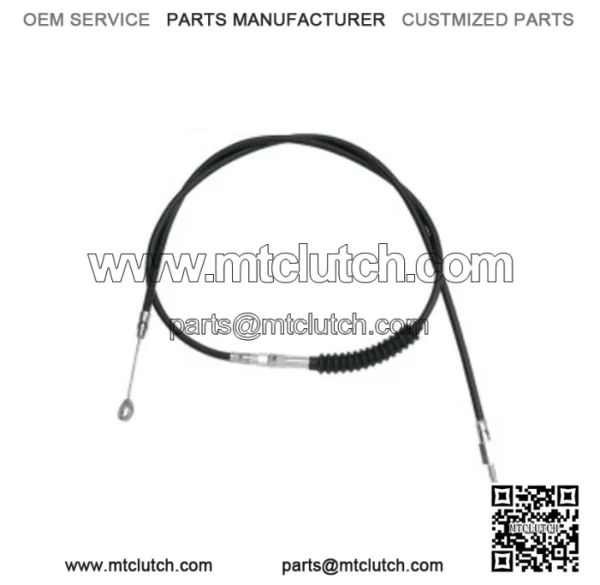 78 11/16" Black Vinyl Extended Length Clutch Cable Harley Softail Dyna Touring (For: Harley-Davidson)