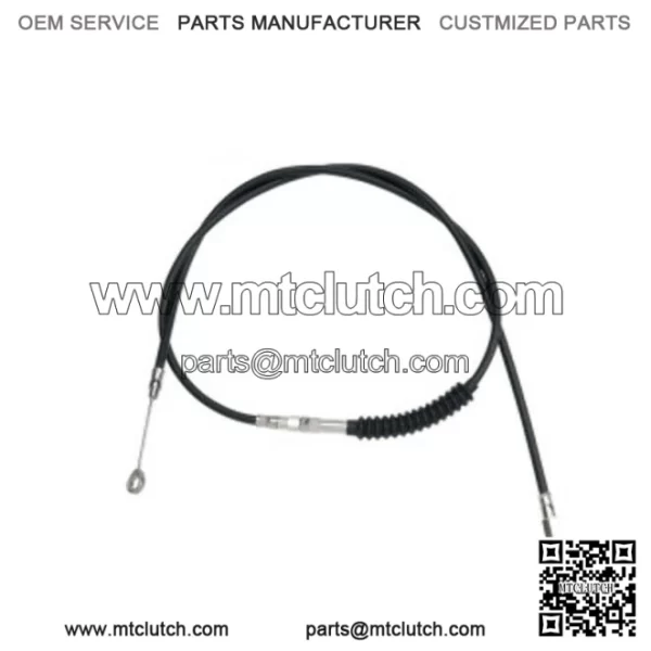 80" Black Vinyl Extended Length Clutch Cable Harley Softail Dyna Touring 06-17 (For: Harley-Davidson)