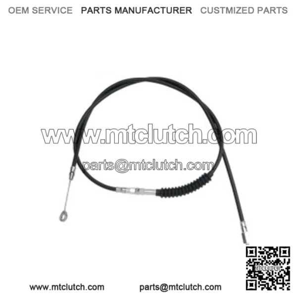 76 11/16" Black Vinyl Extended Length Clutch Cable Harley Softail Dyna Touring (For: Harley-Davidson)