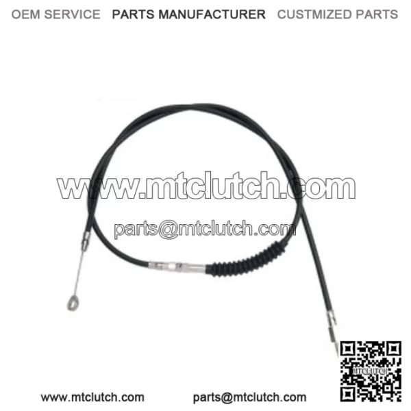 63 11/16" Black Vinyl Extended Clutch Cable Harley Softail Dyna Touring XL 86-13 (For: Harley-Davidson)