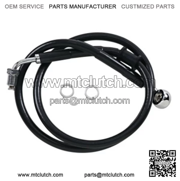 10 33 1/4 Extended Length Black Vinyl Upper Brake Line Harley Softail 18 ABS (For: Harley-Davidson)