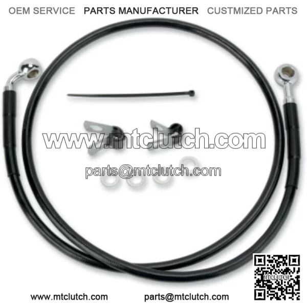 38 3/8" Standard Black Vinyl Brake Upper Line Kit Harley Sportster 04-10 XL883 (For: Harley-Davidson)